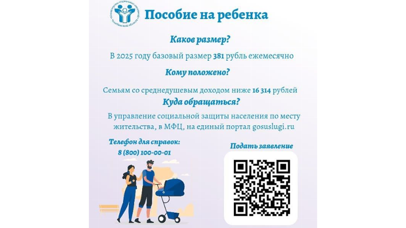 В Челябинской области пособие на ребенка получают более 33 тысяч семей